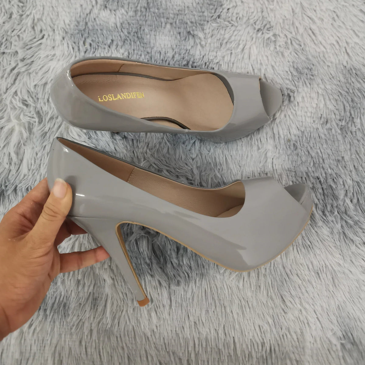 Open Toe 12cm Thin Heels