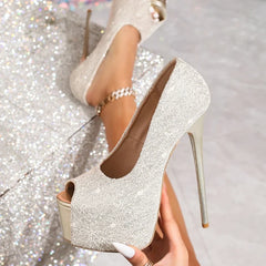 Elegant Woman Wedding Banquet Shoes