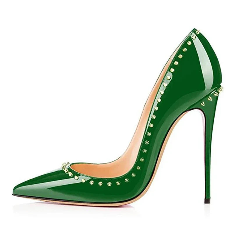 Red Patent Leather Pointed Shallow Mouth Temperament Single Shoes