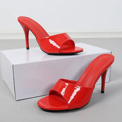 Round Open Toe Mules High Heels