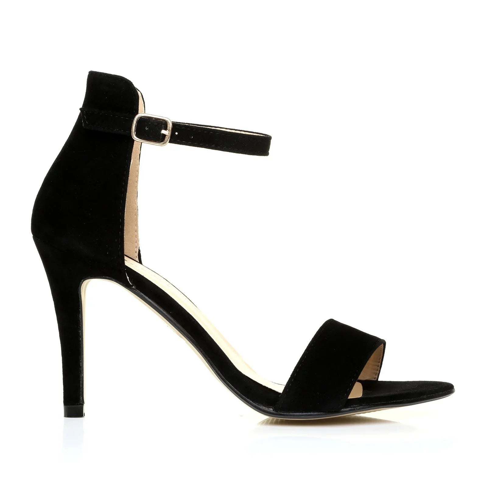 9cm Mid Thin Heel Summer Open Toe Ankle Strap High Heels