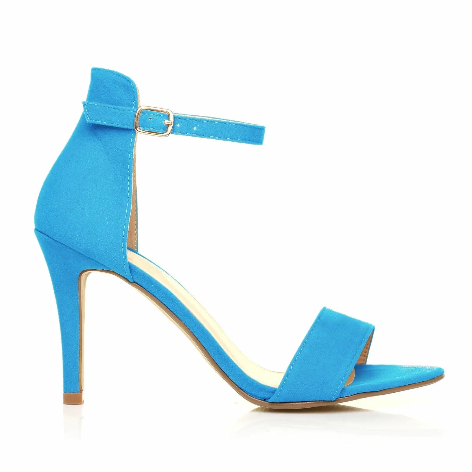 9cm Mid Thin Heel Summer Open Toe Ankle Strap High Heels
