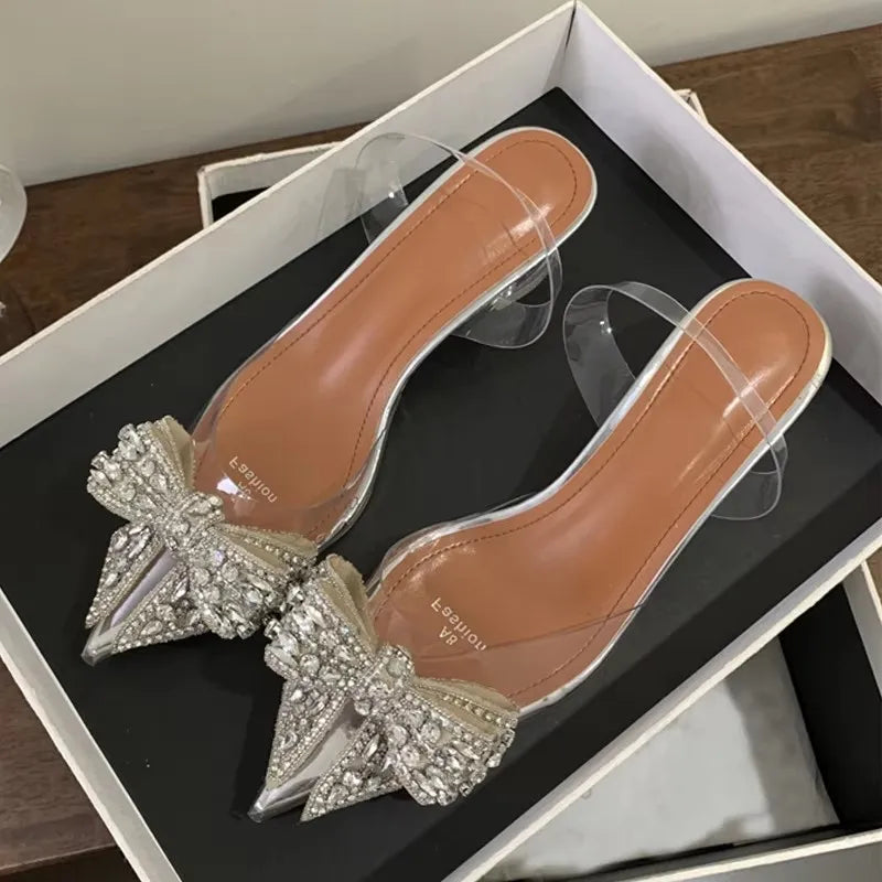 Spring Sexy Slingback Shoes Women Mules Sandals