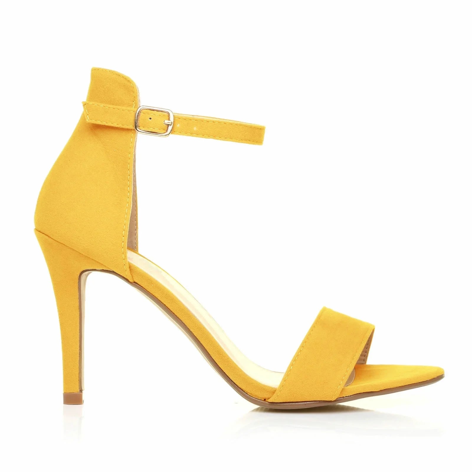 9cm Mid Thin Heel Summer Open Toe Ankle Strap High Heels
