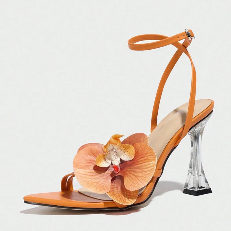 Summer Transparent Perspex Heels Sandals