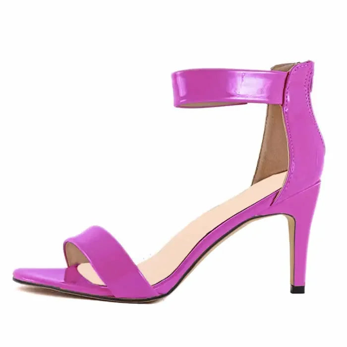 9cm Sexy Open Toe High Heels Buckle Thin Heel
