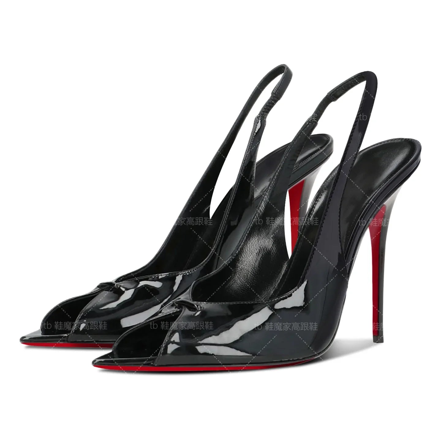 Customized European Station 12cm Rear Hollow Pointed Sandals
