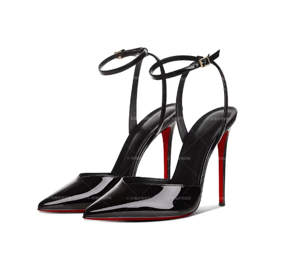 Sexy silver V-neck high-heeled shoes for women in