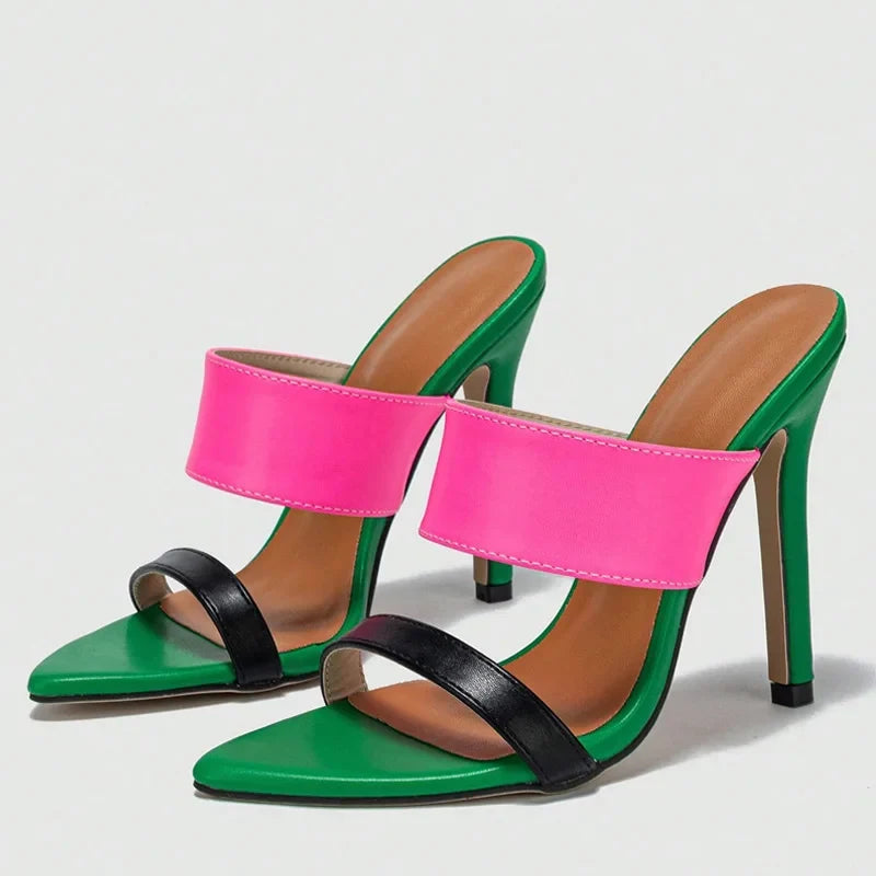 Sexy Pointed Toe High Heels Modern Slippers