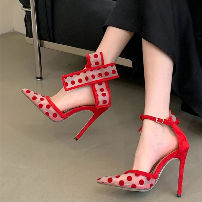 Elegant Pointed Toe Red High Heels