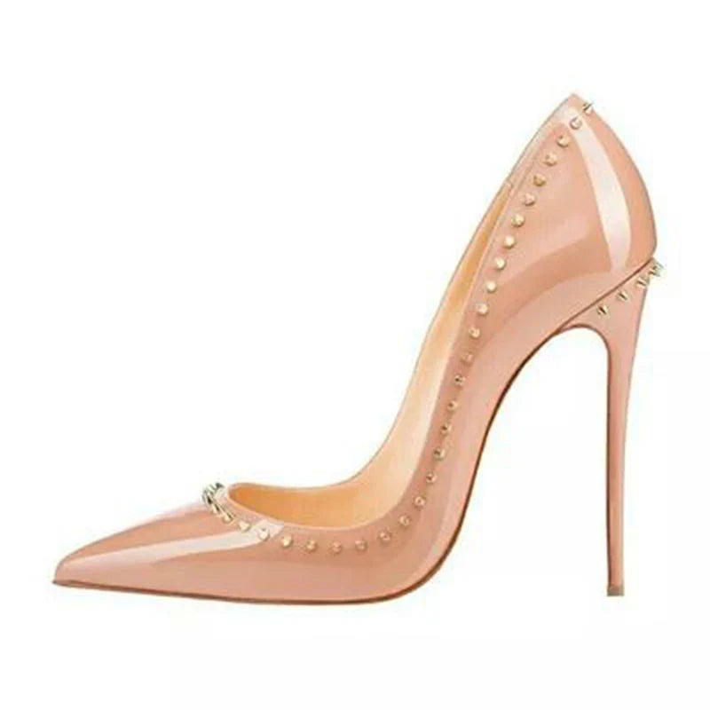 Red Patent Leather Pointed Shallow Mouth Temperament Single Shoes