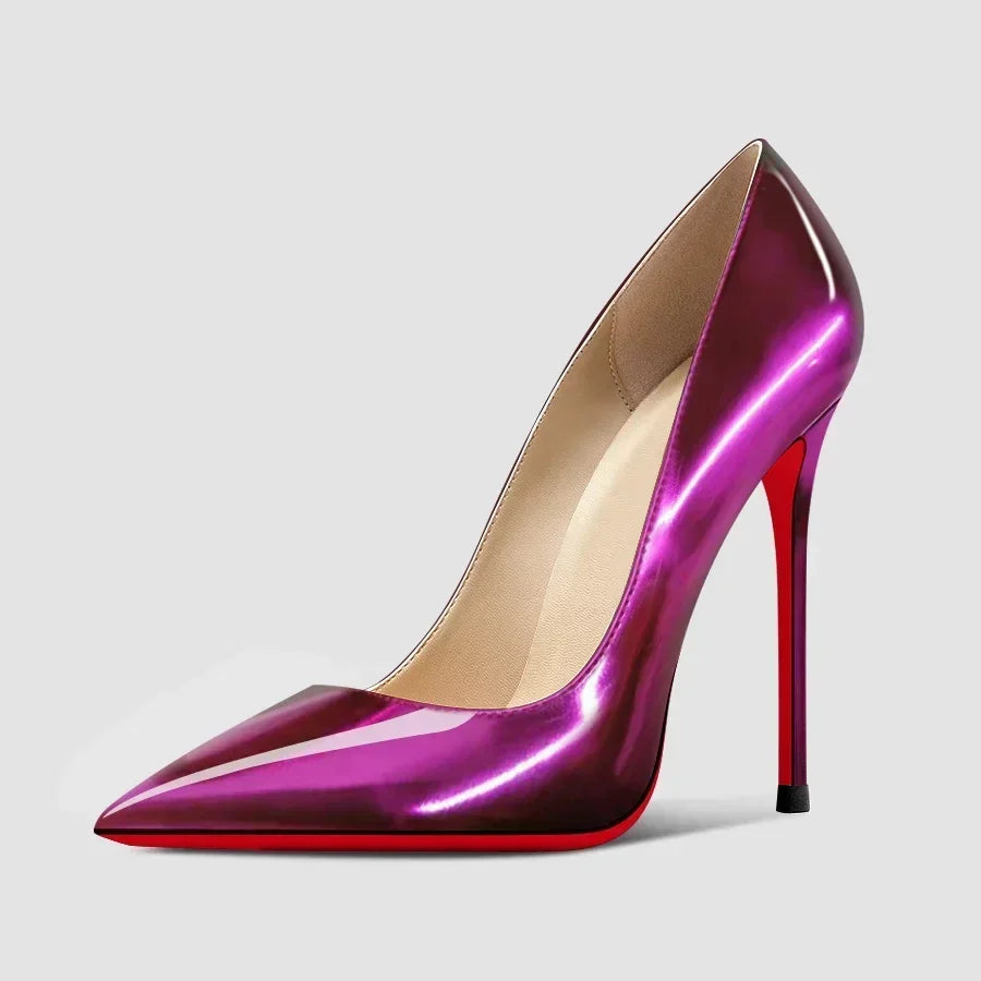 12cm black super high heels