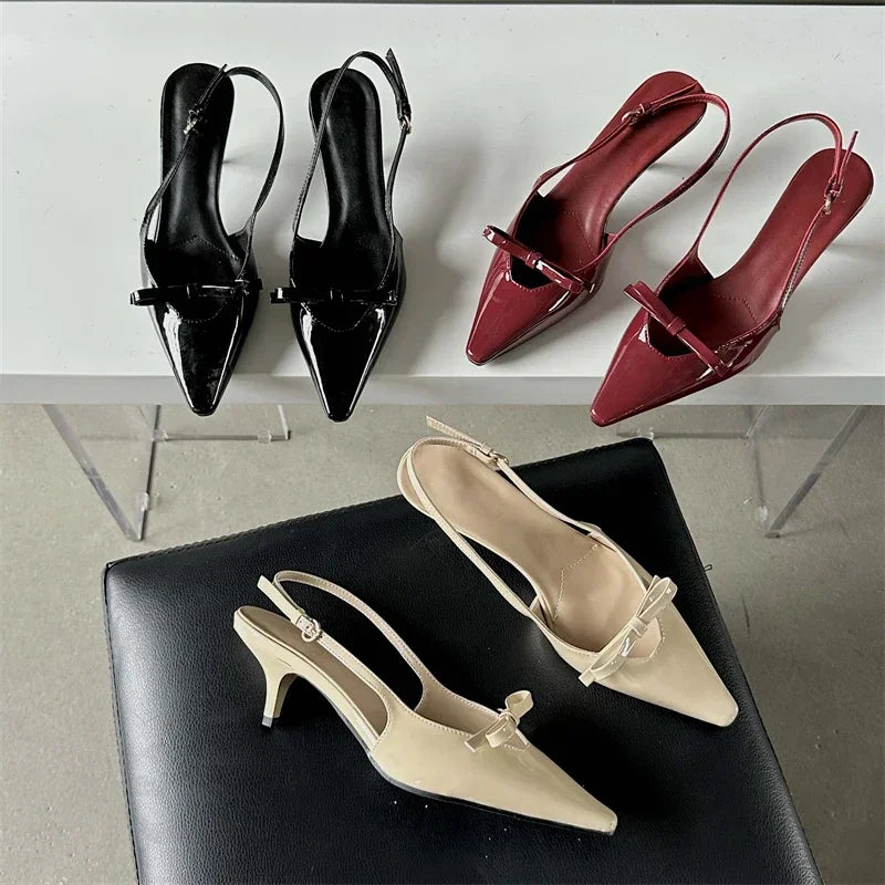 Slingbacks Pointed Toe Woman Pumps Sandals
