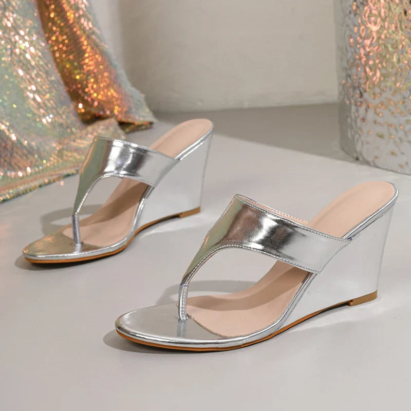 Brand Brand Wedge Heel Slippers