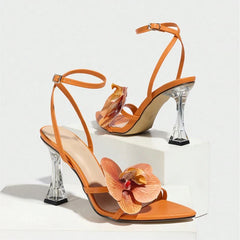 Summer Transparent Perspex Heels Sandals