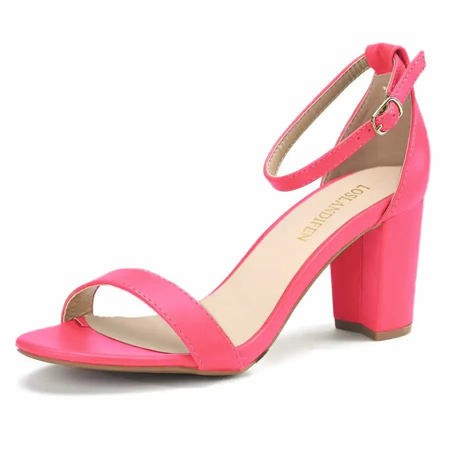 Low Heel Shallow Sexy Ankle Strap Sandals