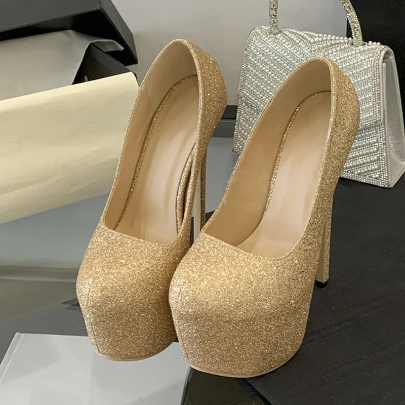 17CM Stiletto High Heels Wedding Banquet Ladies Shoes