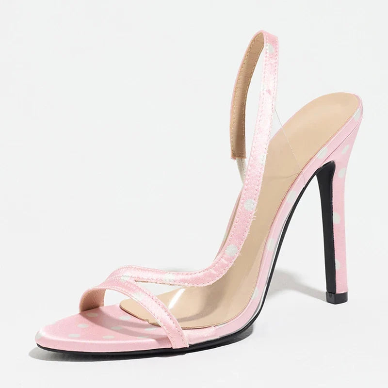 Summer Shallow Open Toe PVC PU Splice Back Strap Sandals