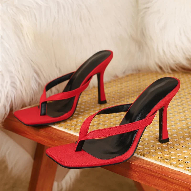 Thin High Heels Slippers
