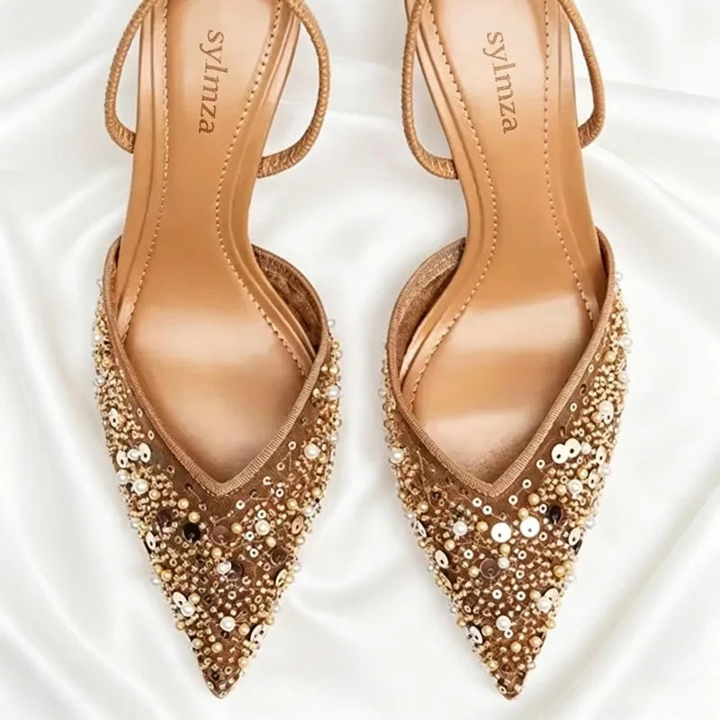 Comfort Mesh Pointed Toe High Heels