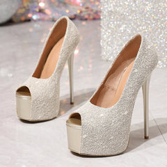 Elegant Woman Wedding Banquet Shoes