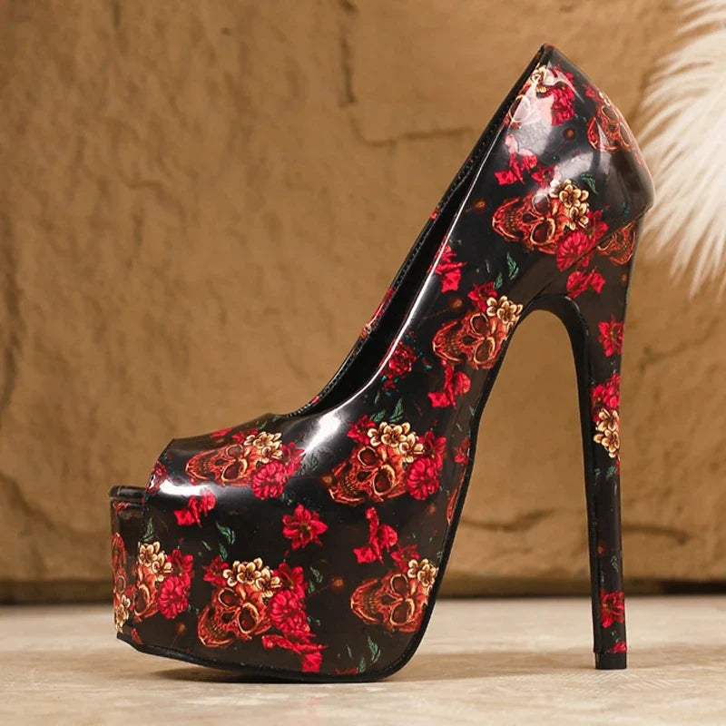 Sexy Peep Toe Slingback High Heels