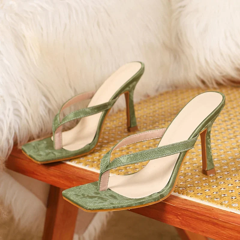 Thin High Heels Slippers