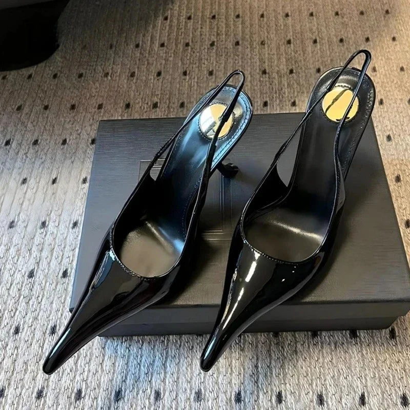 Sexy Pointed Toe Slingback Heels