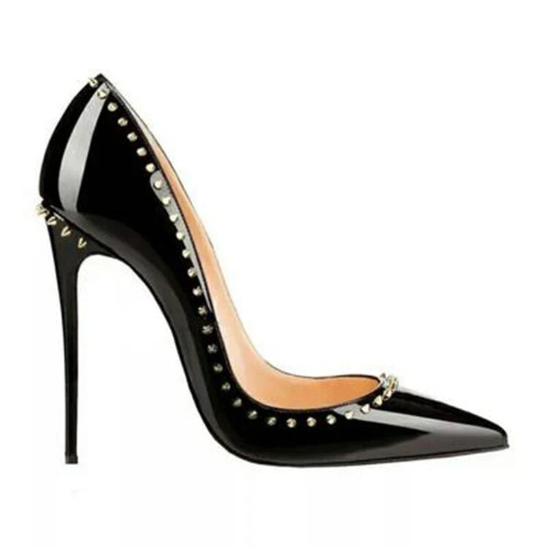 Red Patent Leather Pointed Shallow Mouth Temperament Single Shoes