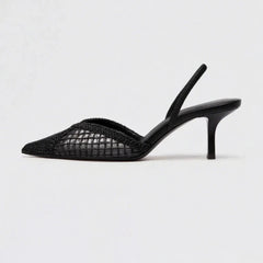 Comfort Hollow Mesh Woven Pumps