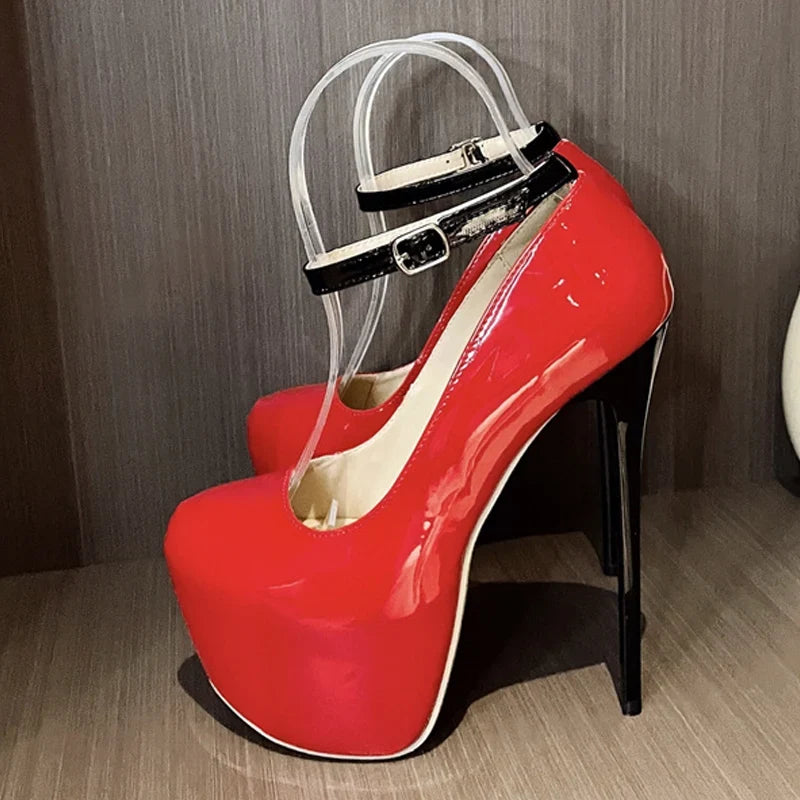 Black Red High Heels