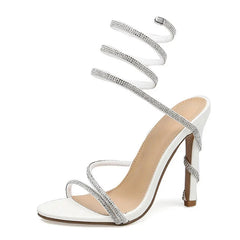 Summer Snake Twine Around Crystal Women Sandals