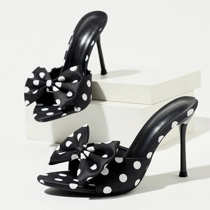 Street Sexy Open Toe Thin Heeled Slippers