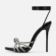 Arrival Silver Crystal Narrow Band Women's Sandals