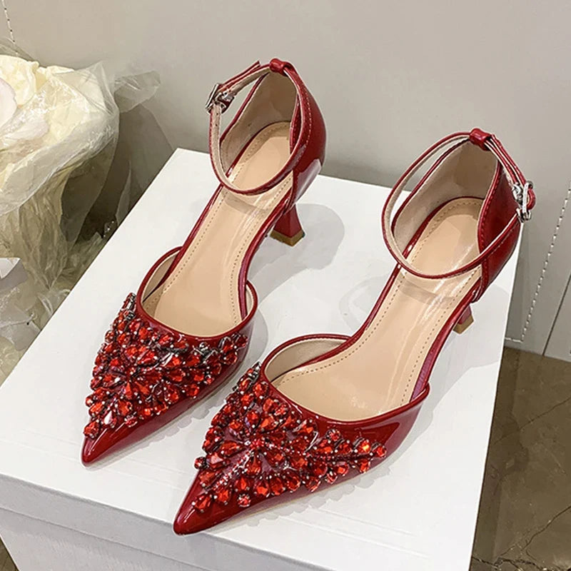 Elegant High Heels Slingback Sandals