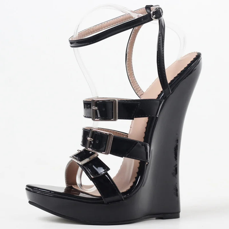 18CM Women High Heeled Wedges Sandals
