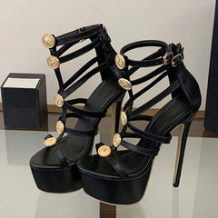 Runway Style Sexy Super High Heels Platform Sandals