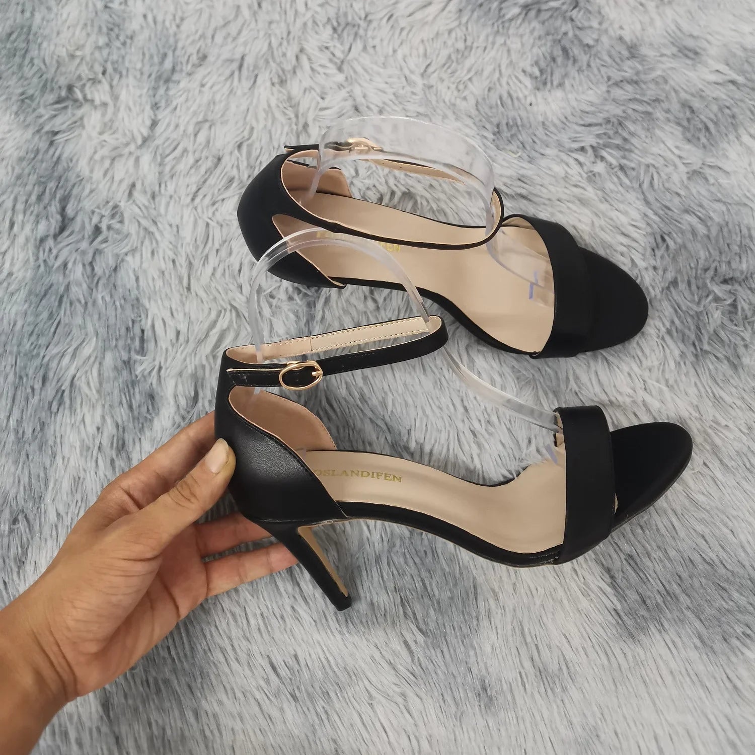 Open Toe Ankle Strap High Heels