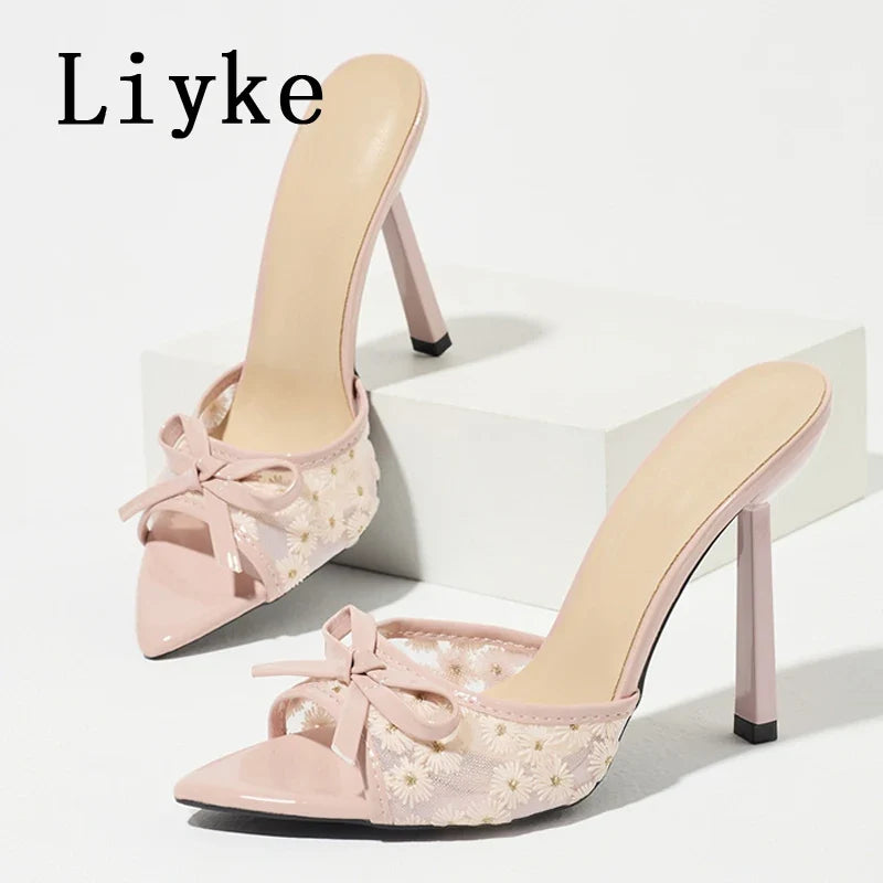 Design Embroidery Floral High Heels