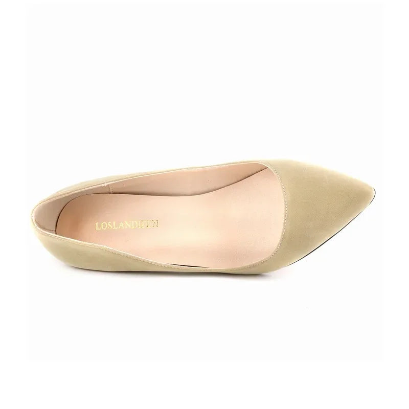 Solid Color Breathable Non Slip Sole Latex Insole Work Wedding Shoe