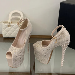 Runway Glitter Rhinestones Platform High Heels