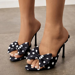 Street Sexy Open Toe Thin Heeled Slippers