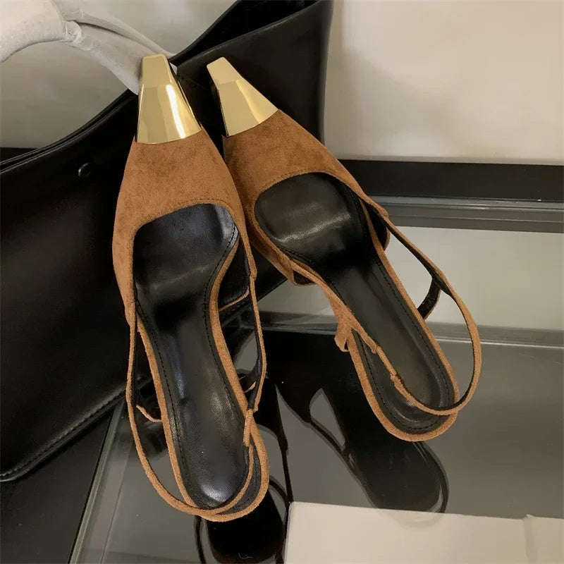 Pointed Toe Slingbacks Women Pumps