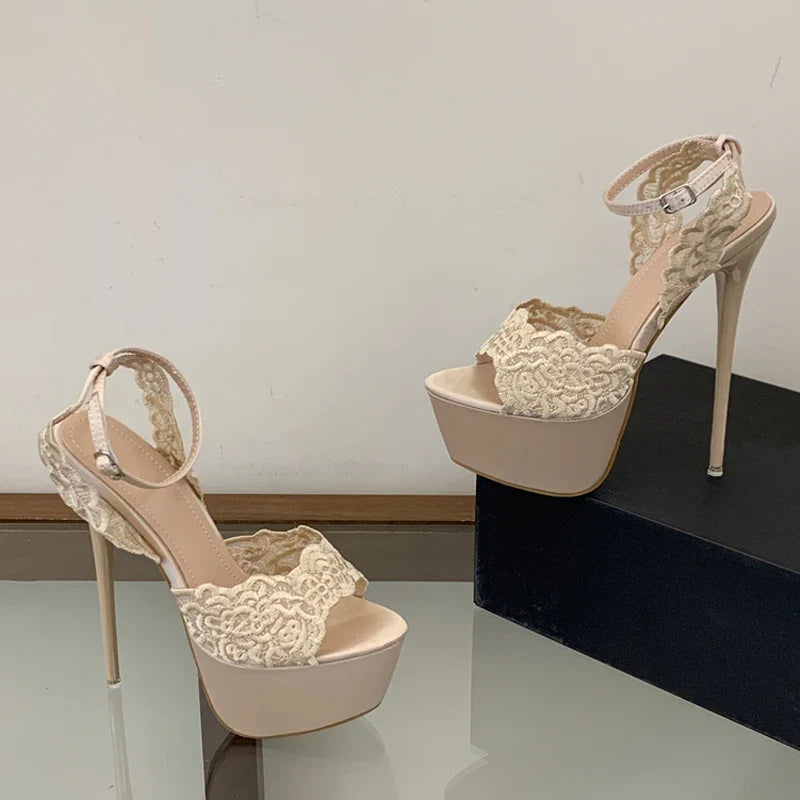 Summer 16CM Extreme High Heels Platform Sandals