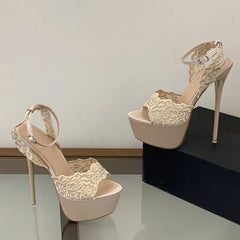 Summer 16CM Extreme High Heels Platform Sandals
