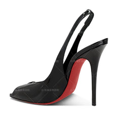 Customized European Station 12cm Rear Hollow Pointed Sandals