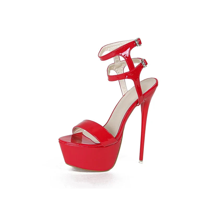 Sexy Double Buckle Strap Woman Sandals
