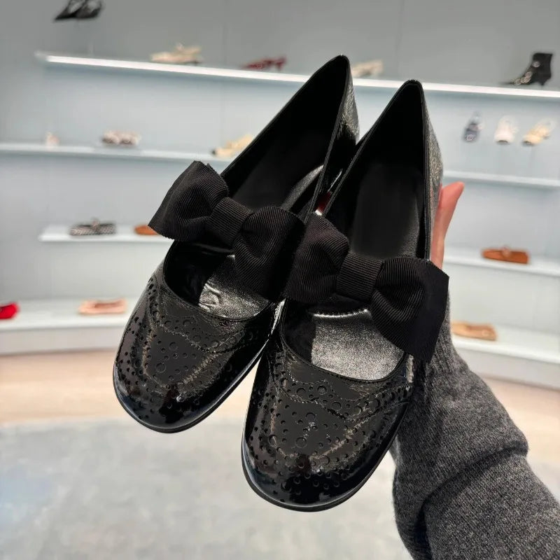 Black Butterfly Knot Decoration High Heelsapatos De Mujer