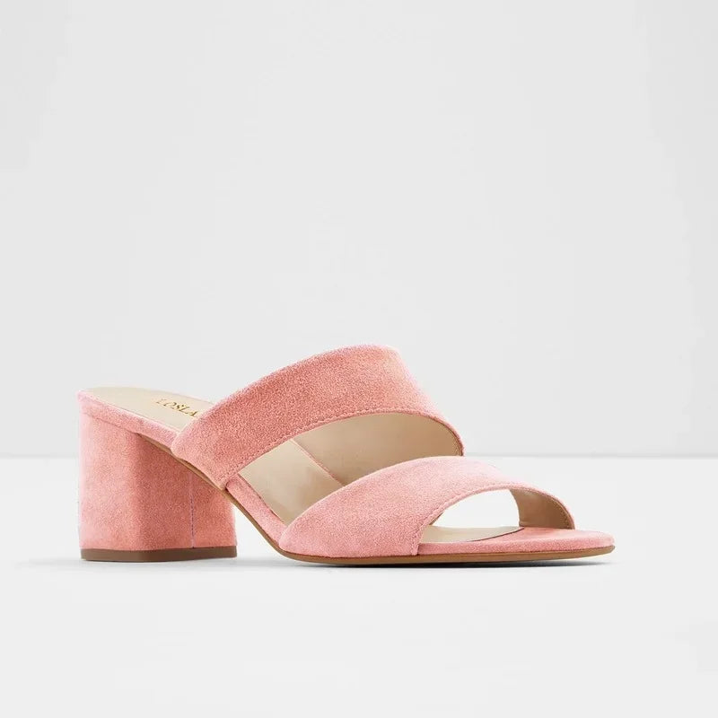 Summer Women's Sexy Open Toe Thick Heel Sandals