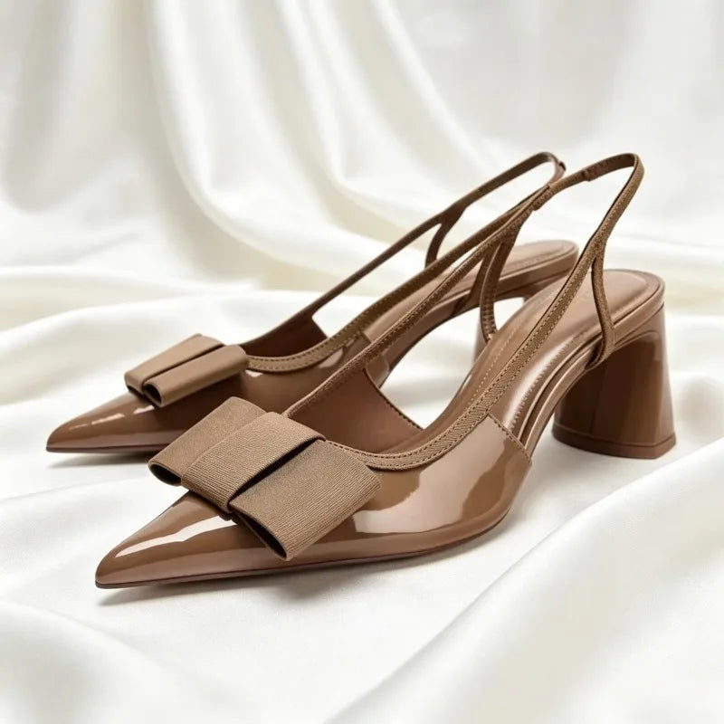 Elegant Burgundy Patent Leather Pumps